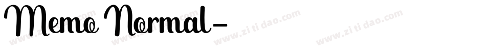 Memo Normal字体转换